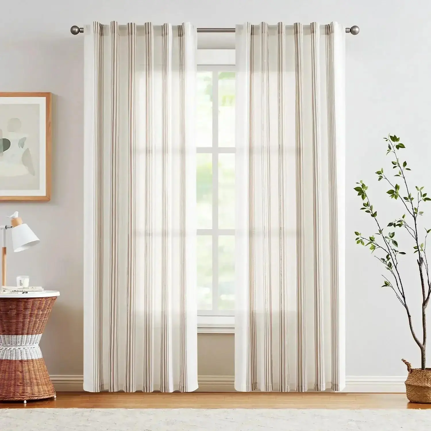 Ticking Stripe 3-in-1 Curtains