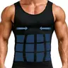 Men's Shaping Compression Vest, Body Shaper And Back Support, Abdominal Control, Solid Color Sleeveless Breathable Tank Tops, Waist Trainer, Sleeveless Sports Vest, Waist Training Vest, Suitable For Various Occasions