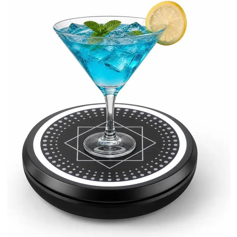 Smart Cocktail Mixing Coaster 2.0, App-Enabled LED Zone Guidance System, Explore Classic & Signature Recipes, Essential Home Bar Assistant for Whiskey Lovers & Cocktail Enthusiasts