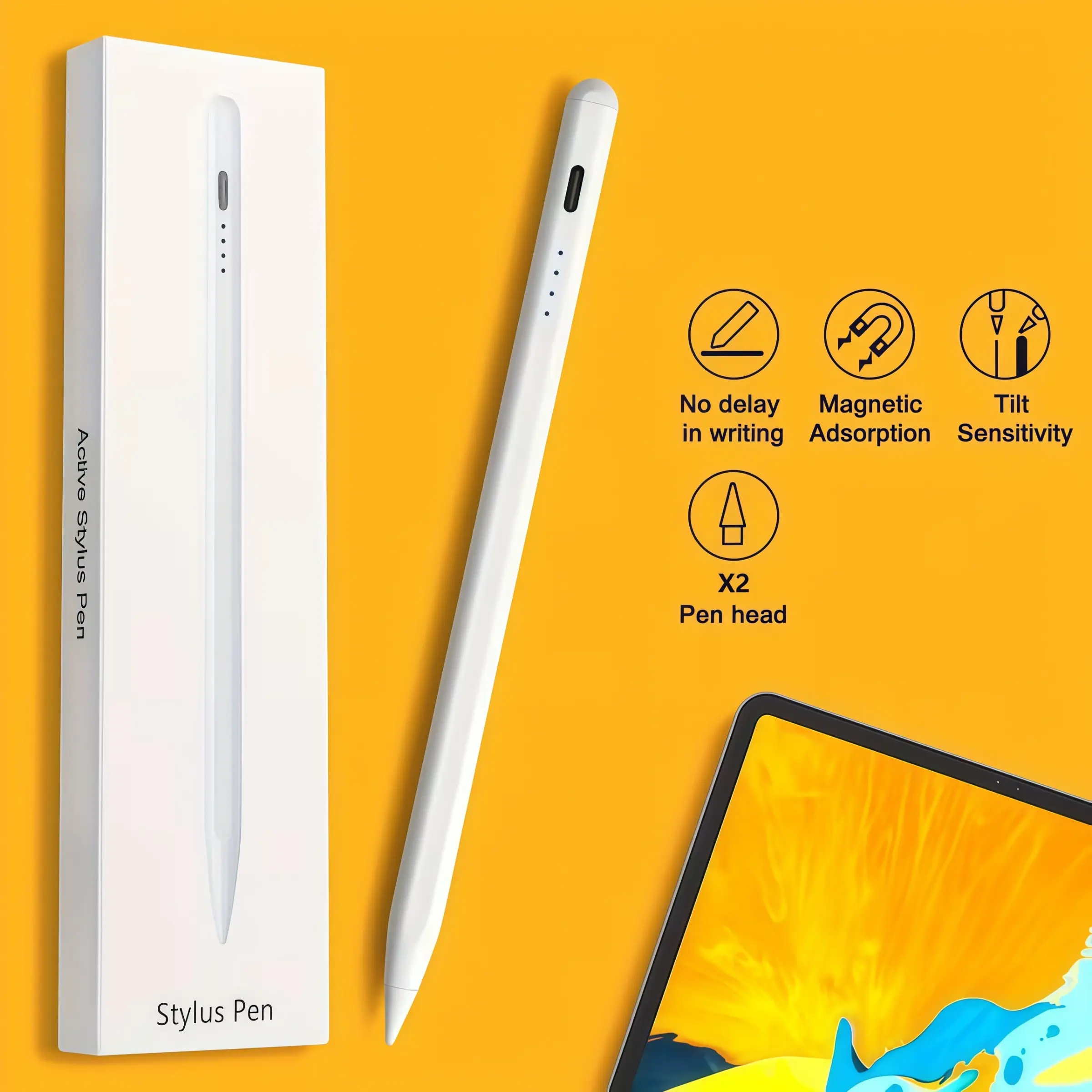 1PC Digital Stylus Pen Designed for 2018-2026 Touchscreen Tablets, Supports Tilt Recognition, Stable Writing Response, Equipped with Rechargeable Lithium Polymer Battery with USB Charging