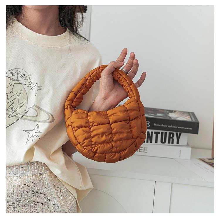 Fashion Quilted Shoulder Bags for Women Handbag Mini Cloud Pleated Bags Puffer Dumpling Bag Luxury Tote