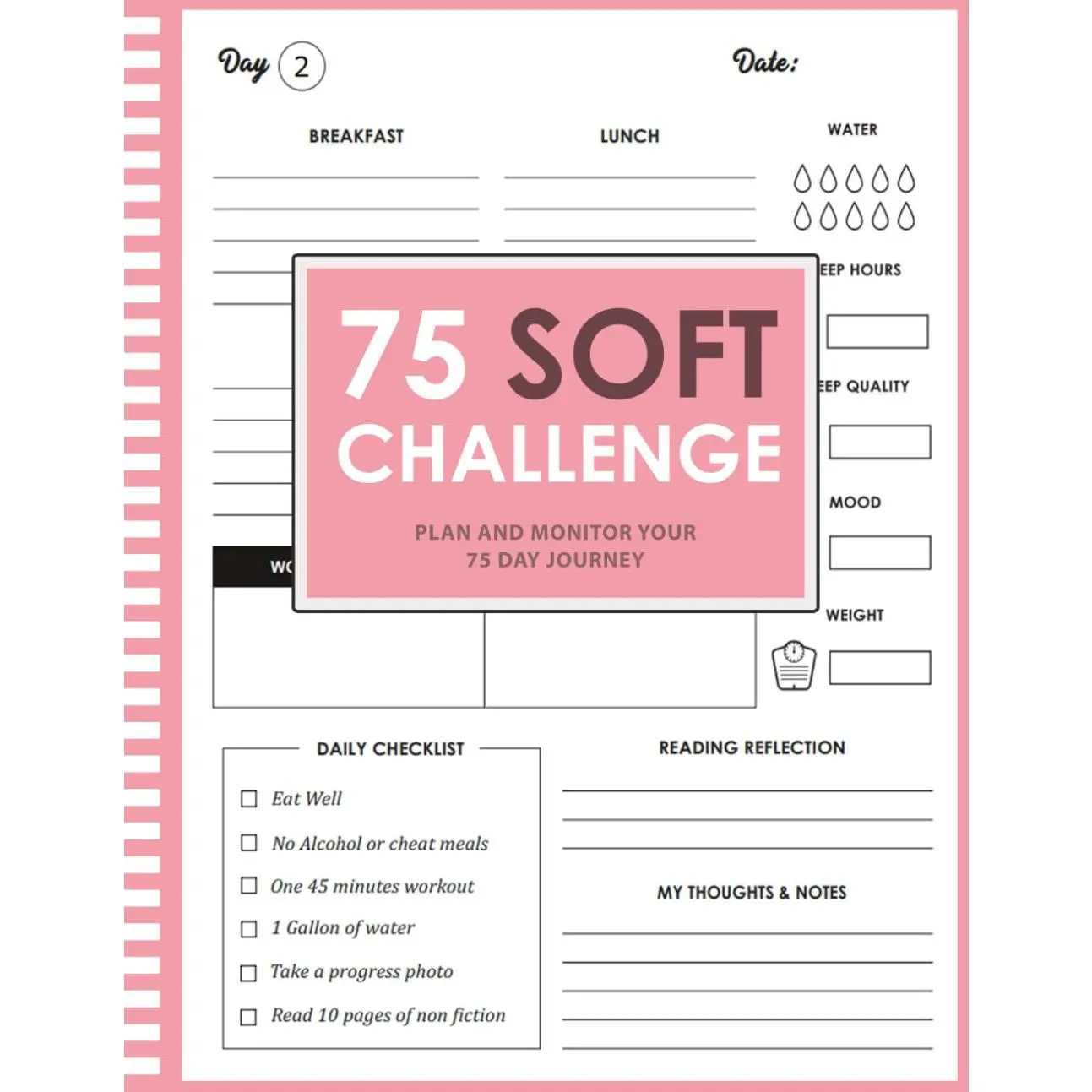 75 Soft  Journal & Planner for Women: Become  Version of You in 75 Days | Motivatonal Mental Toughness  for Diet Plans & Exercice - Paperback