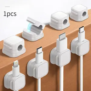 1PCS Self-Adhesive Cable Clips, No-Drill Cord Organizer for Desk, Wall & Plug Wires, Table Organizers, Desk Accessories