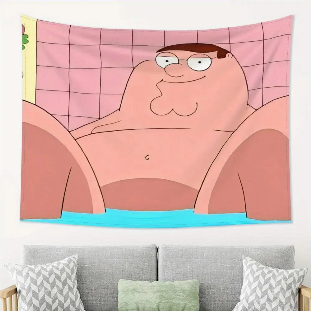 Lightweight Synthetic Funny Peter Griffin Tapestry Wall Hanging - Family Guy Meme Banner, Teen Boys Dorm Decor, Party Theme Home Decor Gift