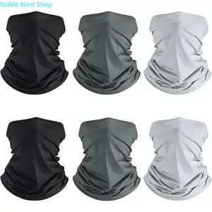 6 Pack Cotton Cooling Neck Gaiter Face Cover, Soft Breathable Unisex UV Protection Outdoor Scarf