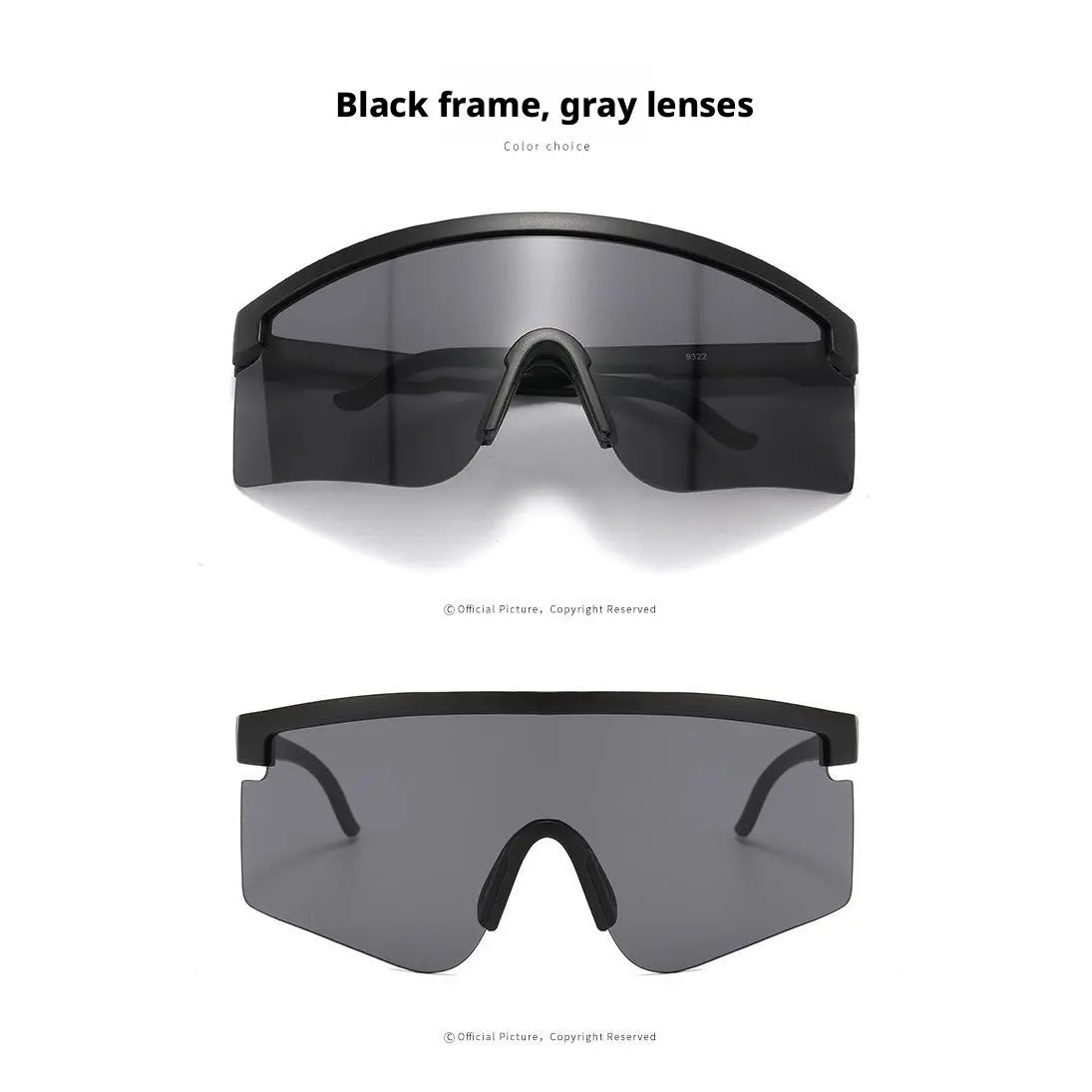 Rimless Shield Sports Sunglasses, Scatter Paint Frame UV Protection Outdoor Cycling Running Driving Shades, Windproof Lightweight Mountain Climbing Eyewear for Men Women