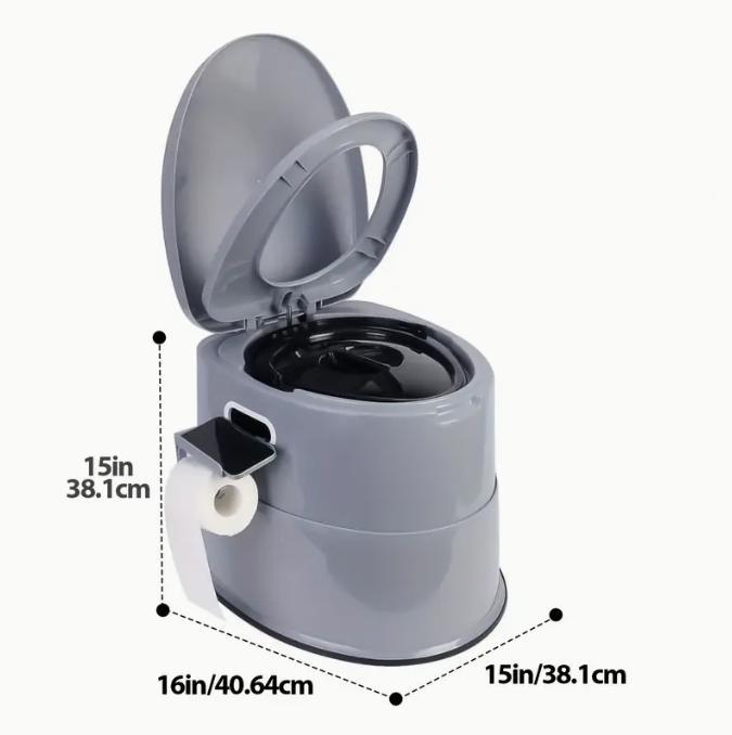 Tall and Spacious Extra Large Portable Travel Toilet - Hygienic Camping Toilet with Lid for Car, Hiking, Beach, and Outdoor Adventures Tall and Spacious Extra Large Portable Travel Toilet - Hygienic Camping Toilet with Lid for Car, Hiking, Beach, and Outdoor Adventures