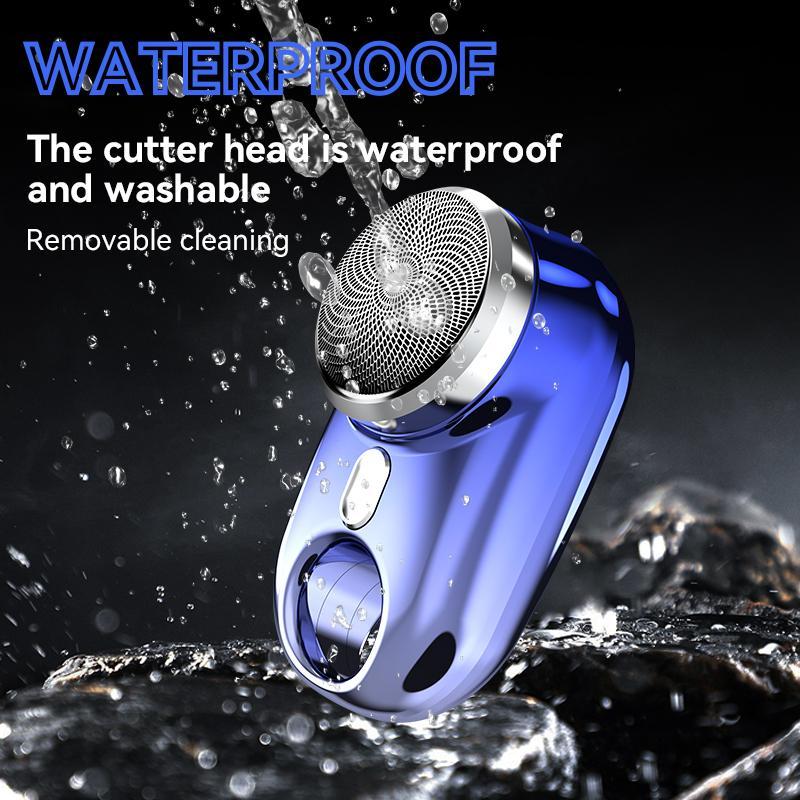 Electric Beard Shaver, Portable Mini Electric Beard Razor With Removable Cutter Head, Washable Beard Trimmer For Men