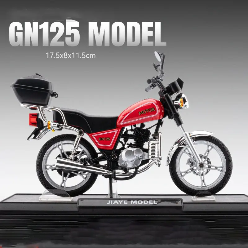 Jiaye 1:12 Gn125 Motorcycle Alloy Model, Vintage Retro Feel, Ideal for Motorcycle Enthusiasts, Collectible Home Decor Item, Diecast Model