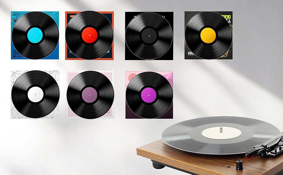 12 Pack Clear Vinyl Record Holder Wall Mount, Invisible Floating Acrylic Album Record Holder for Displaying Daily LP, CD Listening 12 Pack Clear Vinyl Record Holder Wall Mount, Invisible Floating Acrylic Album Record Holder for Displaying Daily LP, CD Listening