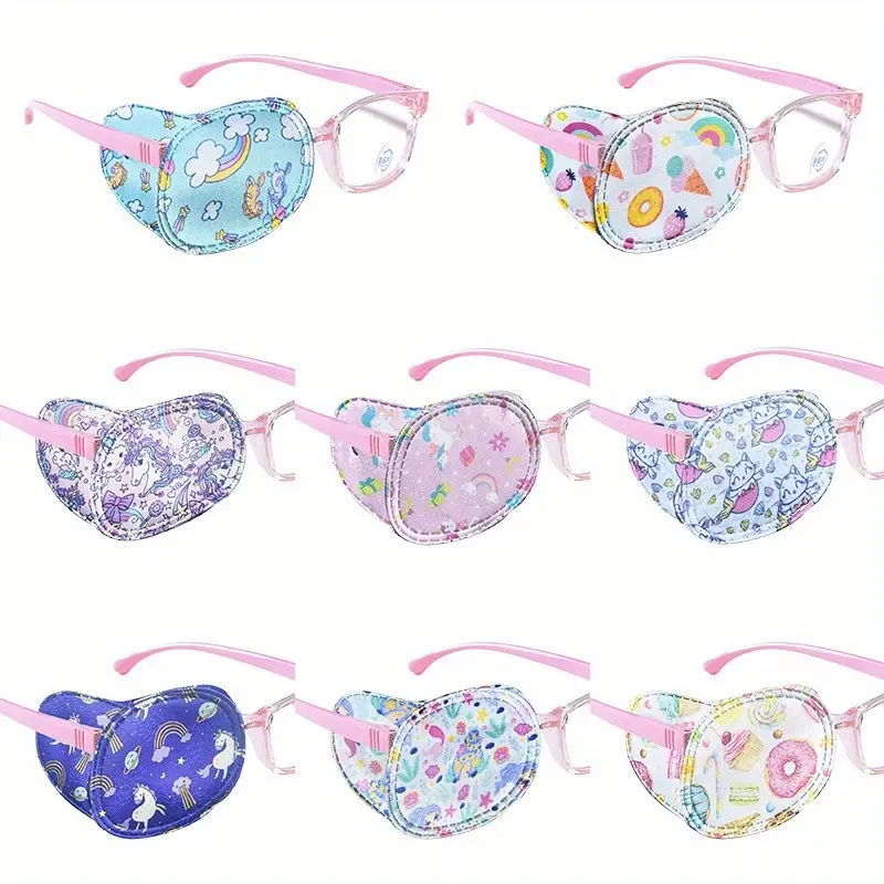 8-Piece Unisex Eye Patches, Child Eye Masks for Amblyopia, Full Coverage Single Eye Patch, Simple Design, Light-Blocking Eye Cover