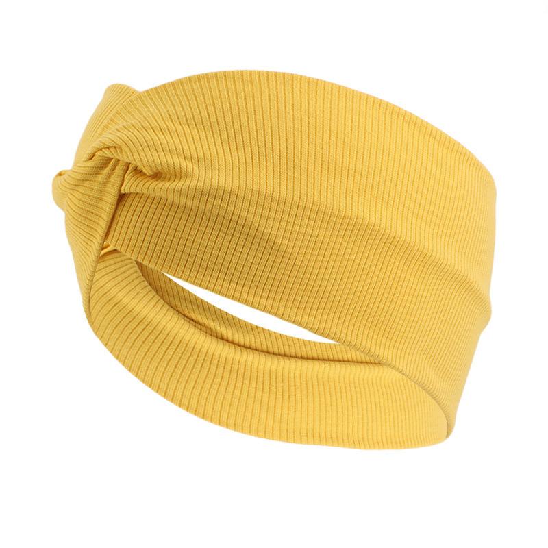 New Cross-border Cross Yoga Headband Elastic Knitted Sweet Face Washing Sports Headband Postpartum Hair Tie Hair Bun Headband for Women