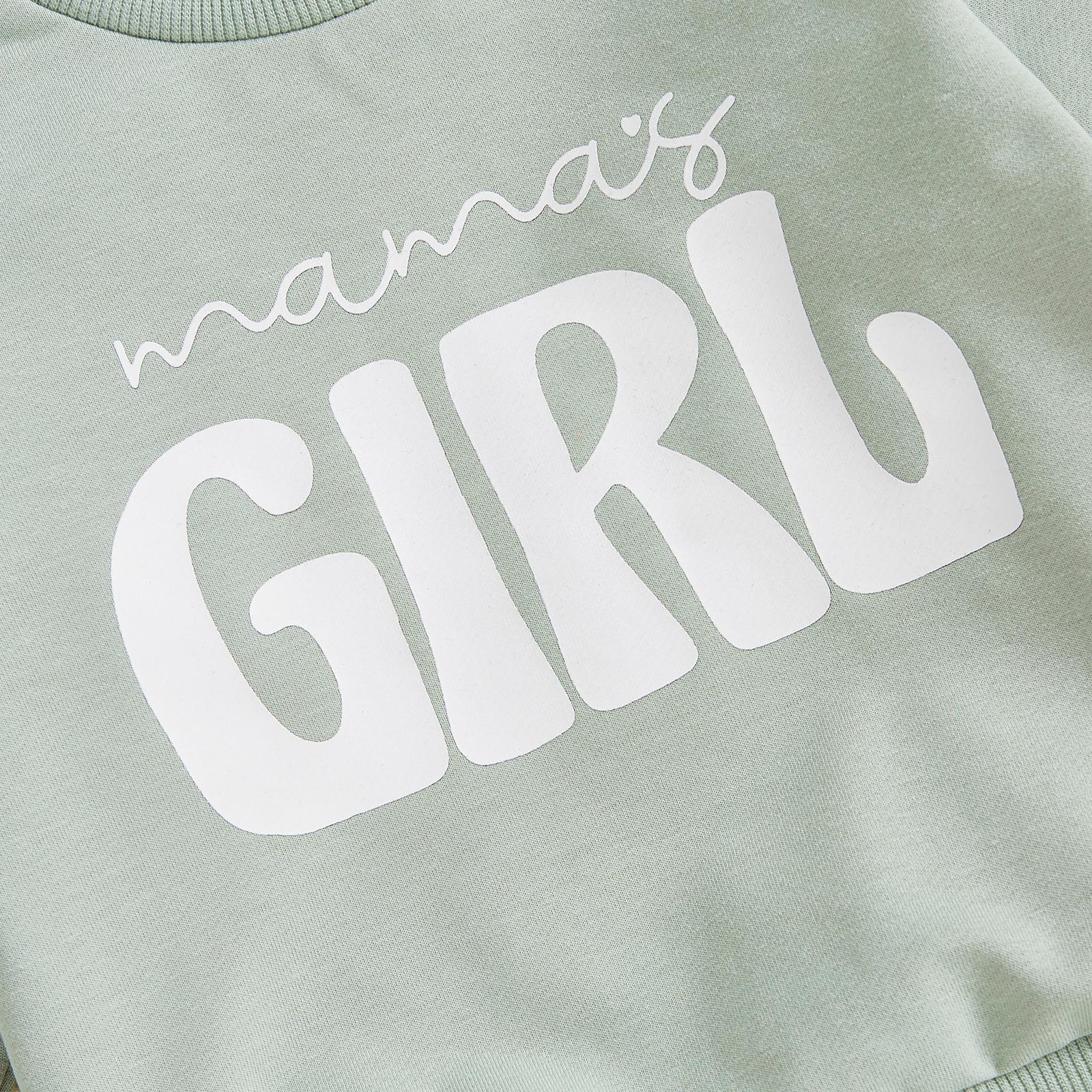 Mamas Girl Outfits Toddler Baby Girl Daisy Clothes Long Sleeve Sweatshirt Jumper Joggers Trouser Girls Fall Tracksuit