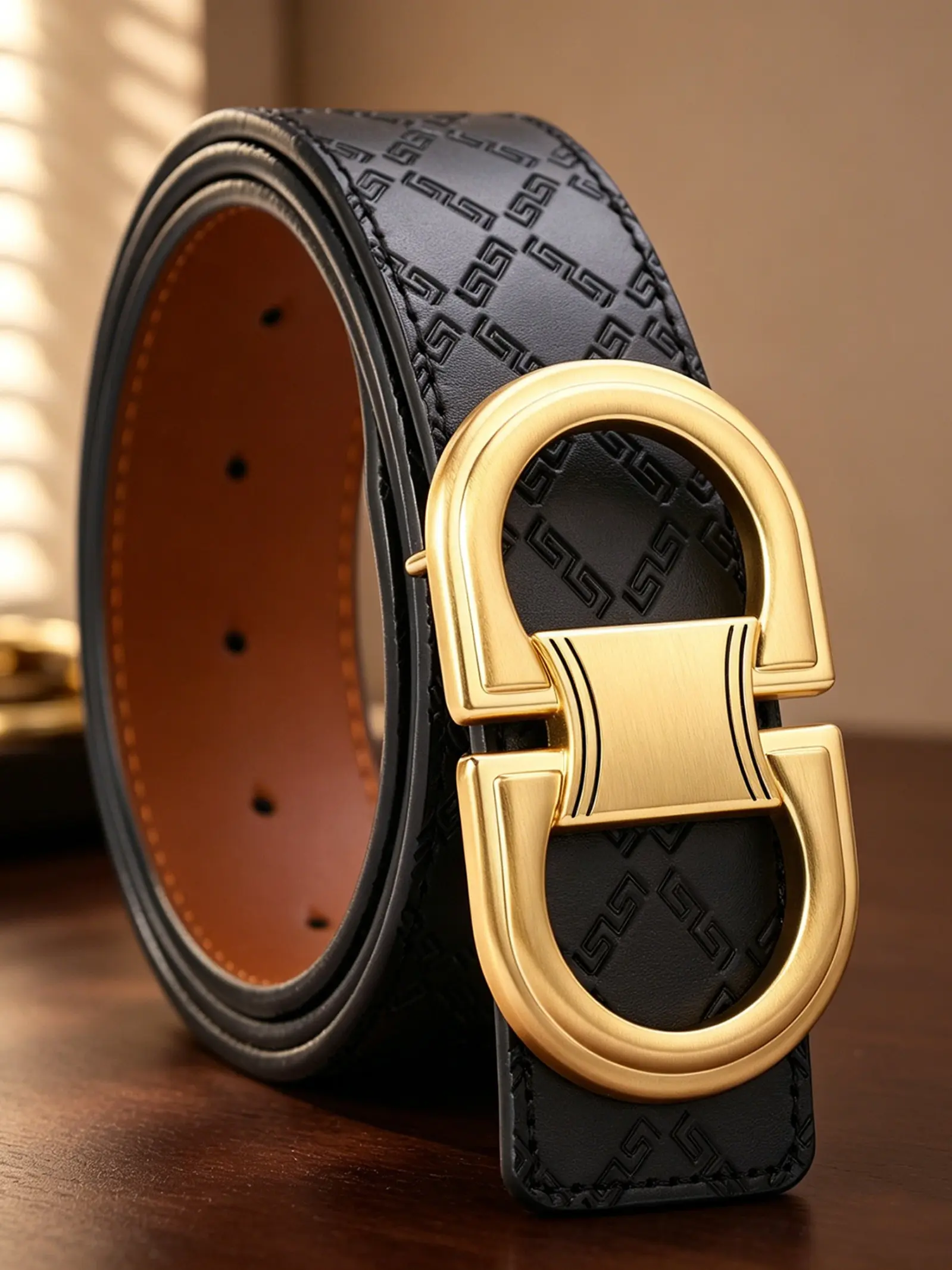 Men's Belt Buckle Alloy Head, Fashion Business Trendy Belt, Perfect Gift Choice, Ideal for Husband and Father, All Seasons Geometric Pattern