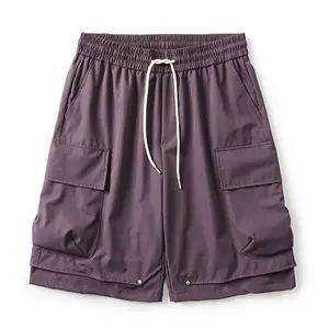 Men's Cargo Five-Inch Shorts, Spacious 3D Side Patch Pockets, Sturdy Quick-Dry Woven Fabric, Cuffs Reinforced with Metal Rivets, Lightweight & Low Maintenance, Versatile Casual Shorts for Outdoor Trips # SummerWins # fathersdaygift