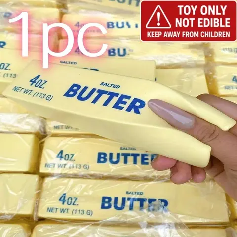 Butter Stick Decompression Squeeze Toy Set, Stress Relief Tools, 1/2/3 Counts Soft Non-Toxic PU Squishy for Adults, Party Games and Holiday Gifts