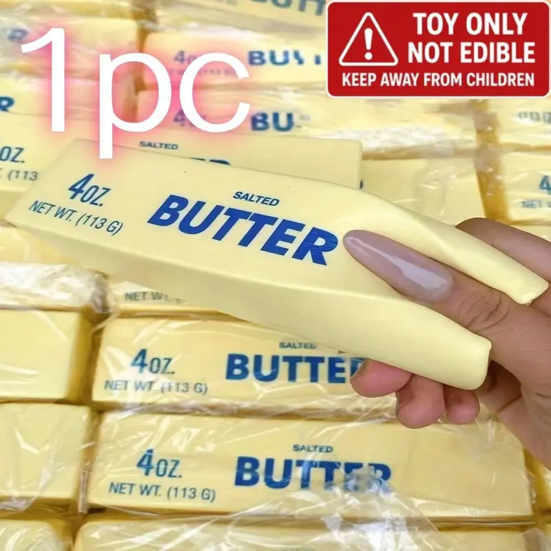 Butter Stick Decompression Squeeze Toy Set, Stress Relief Tools, 1/2/3 Counts Soft Non-Toxic PU Squishy for Adults, Party Games and Holiday Gifts