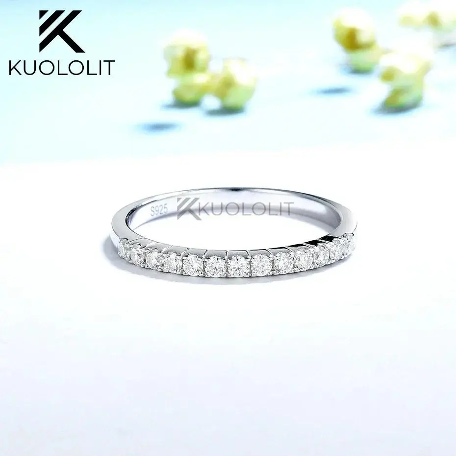 Kuololit 0.3CTW Lab Grown Diamonds Rings for Women Men White Gold 18K 14K 10K 925Sliver Band Ring for Engagement Wedding Classic