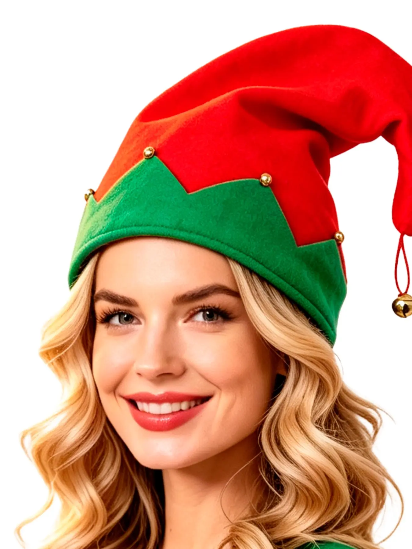 Adult Christmas Hat for Party Cosplay, Elegant Slim-Fitting Beanie for Fall & Winter, Random Print Festival Performance Headwear