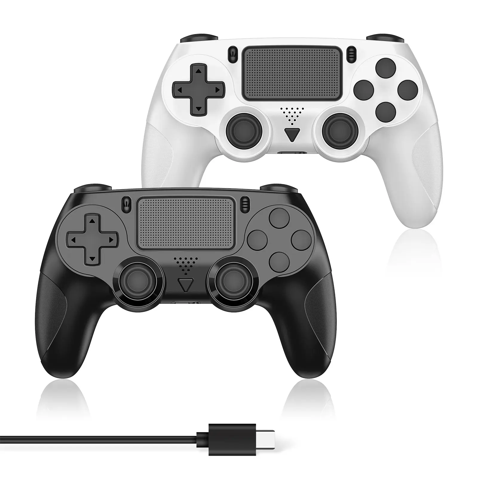 Ps4 Wireless Bluetooth-compatible Game Controller, 6-Axis Motion Sensor, Dual Vibration Motors, Touch Share Button, 3.5mm Audio Jack, Comfort Grip, Long Battery Life