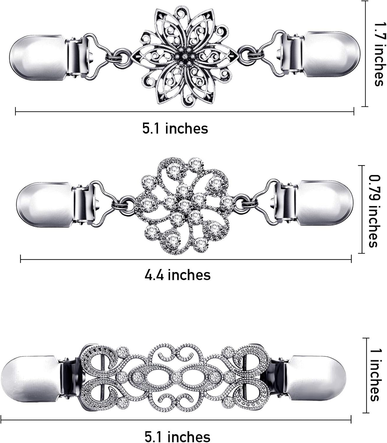 6 Pieces Vintage Shirt Dress Cardigan Clip, Waist Clip for Women, Sweater Shawl Brooch Jacket Clip for Clothing