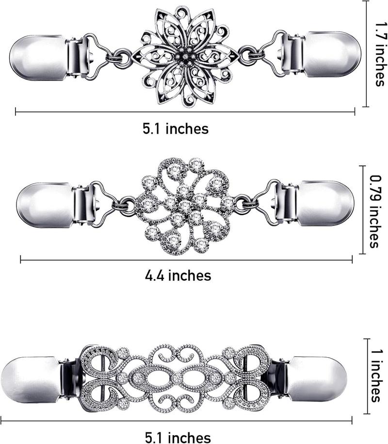 6 Pieces Vintage Shirt Dress Cardigan Clip, Waist Clip for Women, Sweater Shawl Brooch Jacket Clip for Clothing