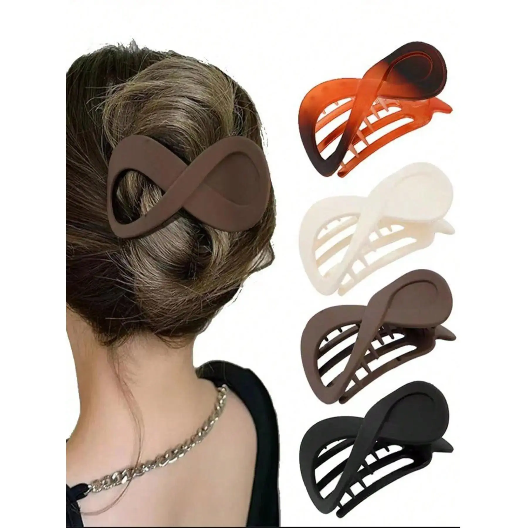 Minimalist Matte Banana Hair Clip – Simple Ponytail Claw Clip for Women, All-Match Neutral Hair Accessories, Casual Everyday Hair Claw for Fall Outfits, Daily Wear Hairstyle & Outfit Styling Ideas
