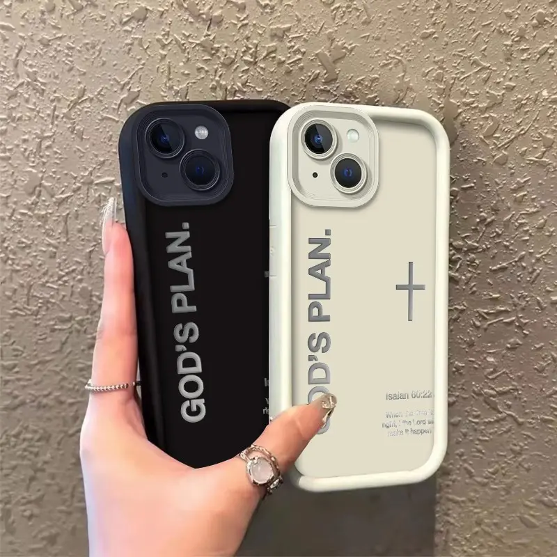Phone case for iphone 13 13mini 14 14plus 15 15plus TPU Gift Enhanced Peotection God's Plan Cross Isaiah Verse Phone Case soft silicone Celestial Eye Layered Phone Case ROOJTN2TU