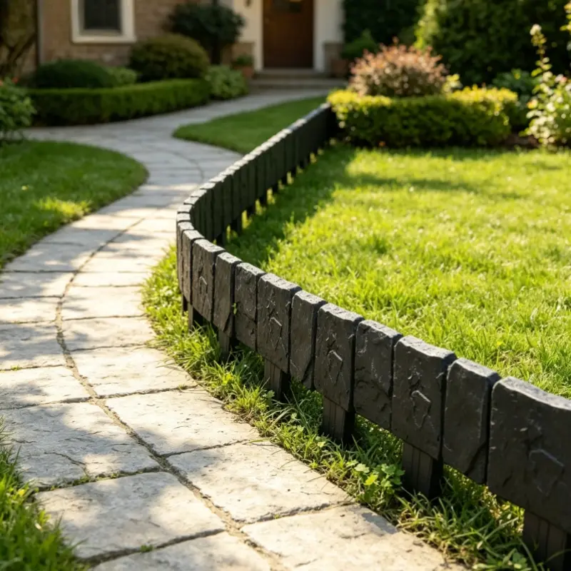 European Style Foldable Plastic Fence, Lightweight Durable Easy Install, Garden Decorative Barrier for Villa Courtyard