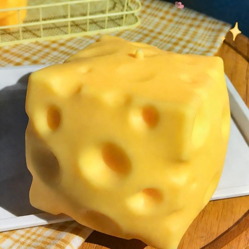 Giant Cheese Squeeze Toy Extra Large Size Cheese Squishy Fidget Toys Slow Rebound Shapeable Venting Ball for Adults Gifts