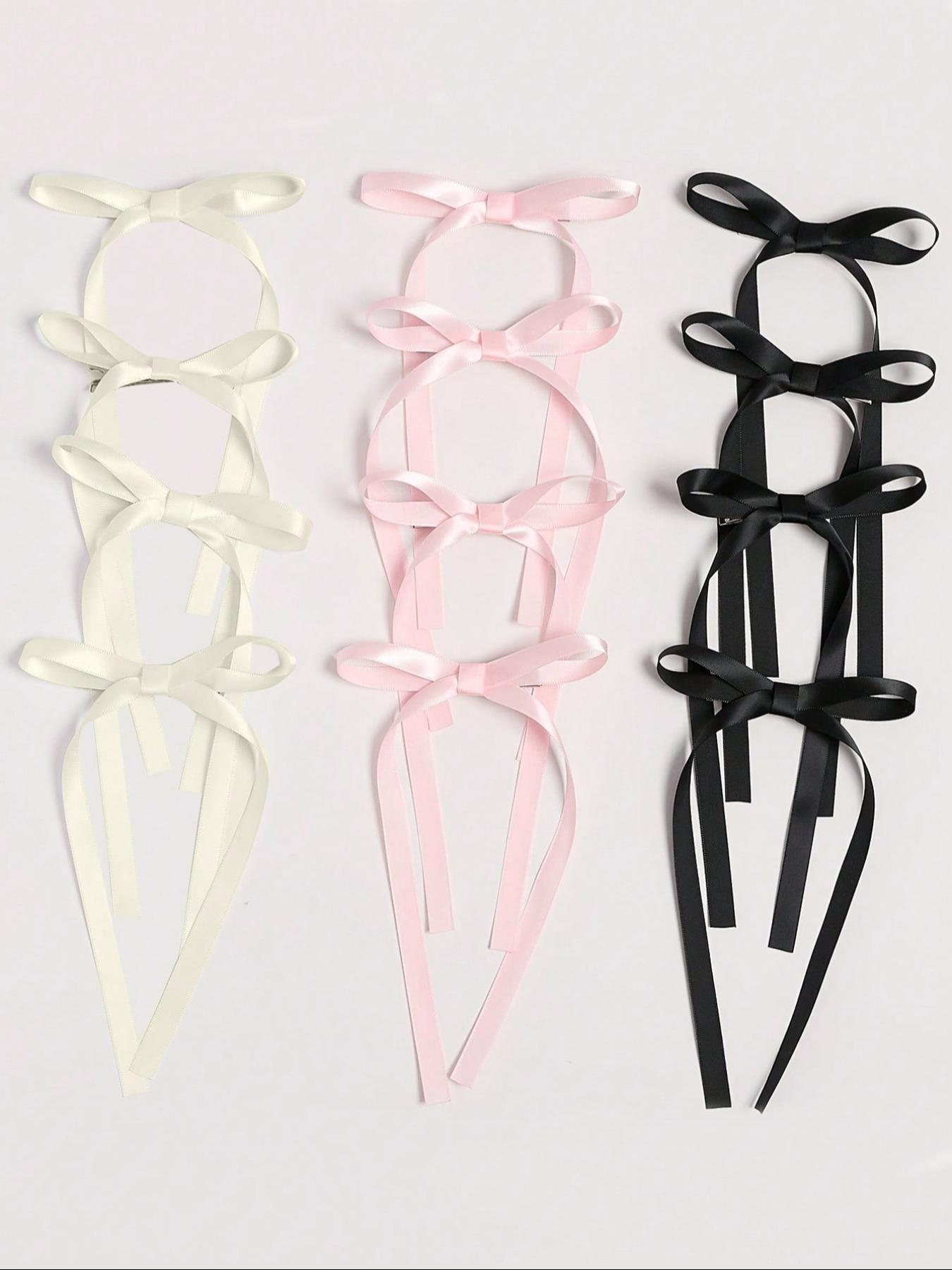 Cute Bowknot Ribbon Design Hair Clips, Cute Hair Accessories for Women & Girls, Minimalist Headwear Suitable for Hair, Fashion Hair Accessories for Party, Daily Clothing Decor, Super Cute Clips