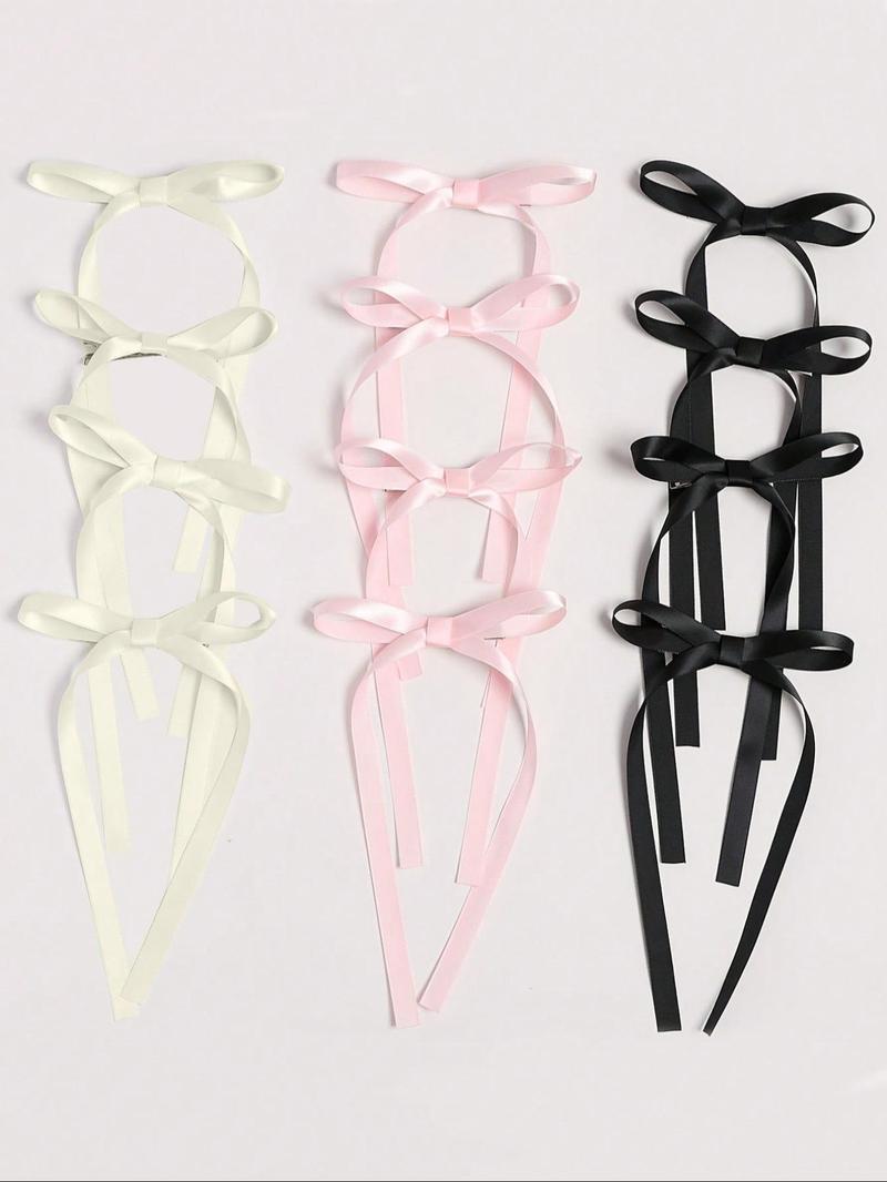 Cute Bowknot Ribbon Design Hair Clips, Cute Hair Accessories for Women & Girls, Minimalist Headwear Suitable for Hair, Fashion Hair Accessories for Party, Daily Clothing Decor, Super Cute Clips