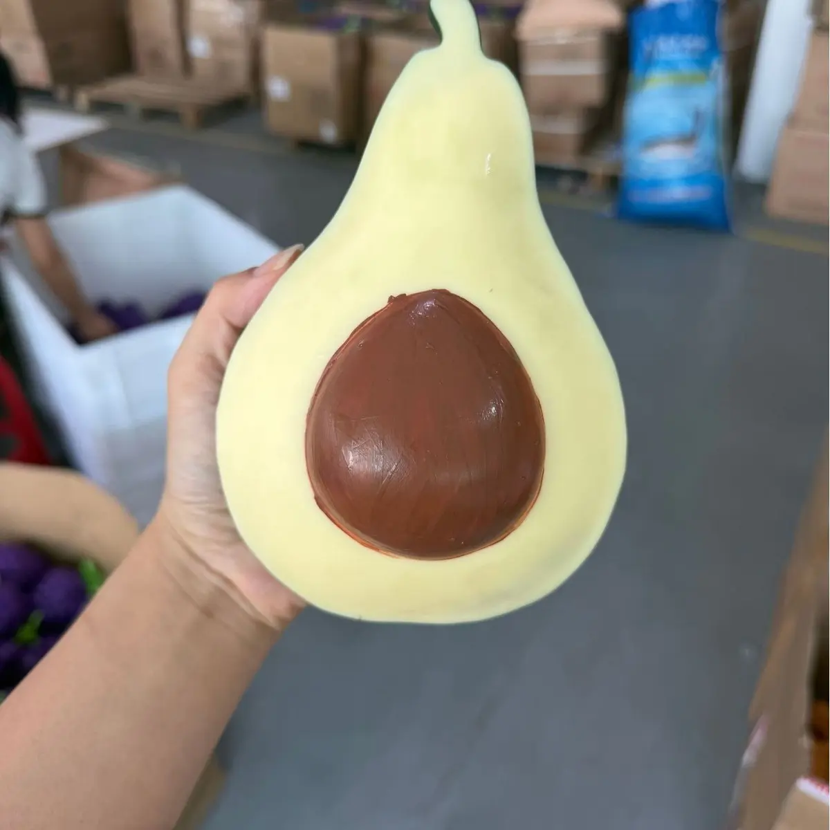 Super Soft Large Avocado Stress Relief Toy, Realistic Food Compression Toy, Slow Rebound Stress Relief, Kids' Hand Grip Toy, Not Edible