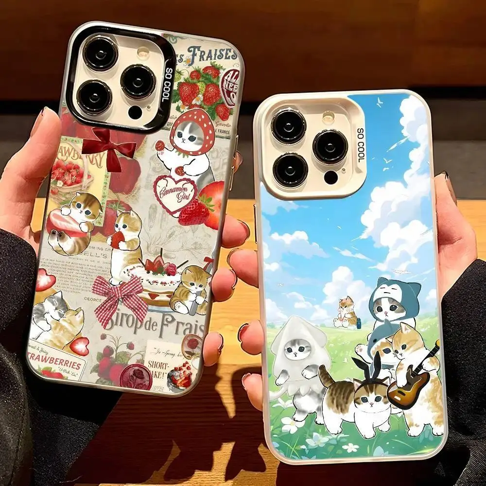 Funny cute M-Mofusand CAT Phone Case For iPhone 17 Promax 17E 16 Plus 15 14 13 12 11 Pro 17Air Anti-fall Transparent TPU Shockproof Protective Cover