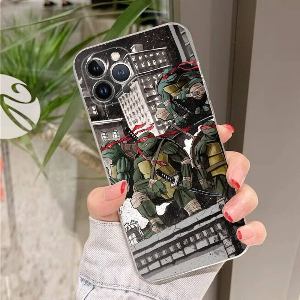 Cartoon Anime N-Ninja Cool T-Turtles Phone Case for IPhone 17 16 15 14 11 12 13 Pro Max Cover Plus Funda Shell Christmas Gift