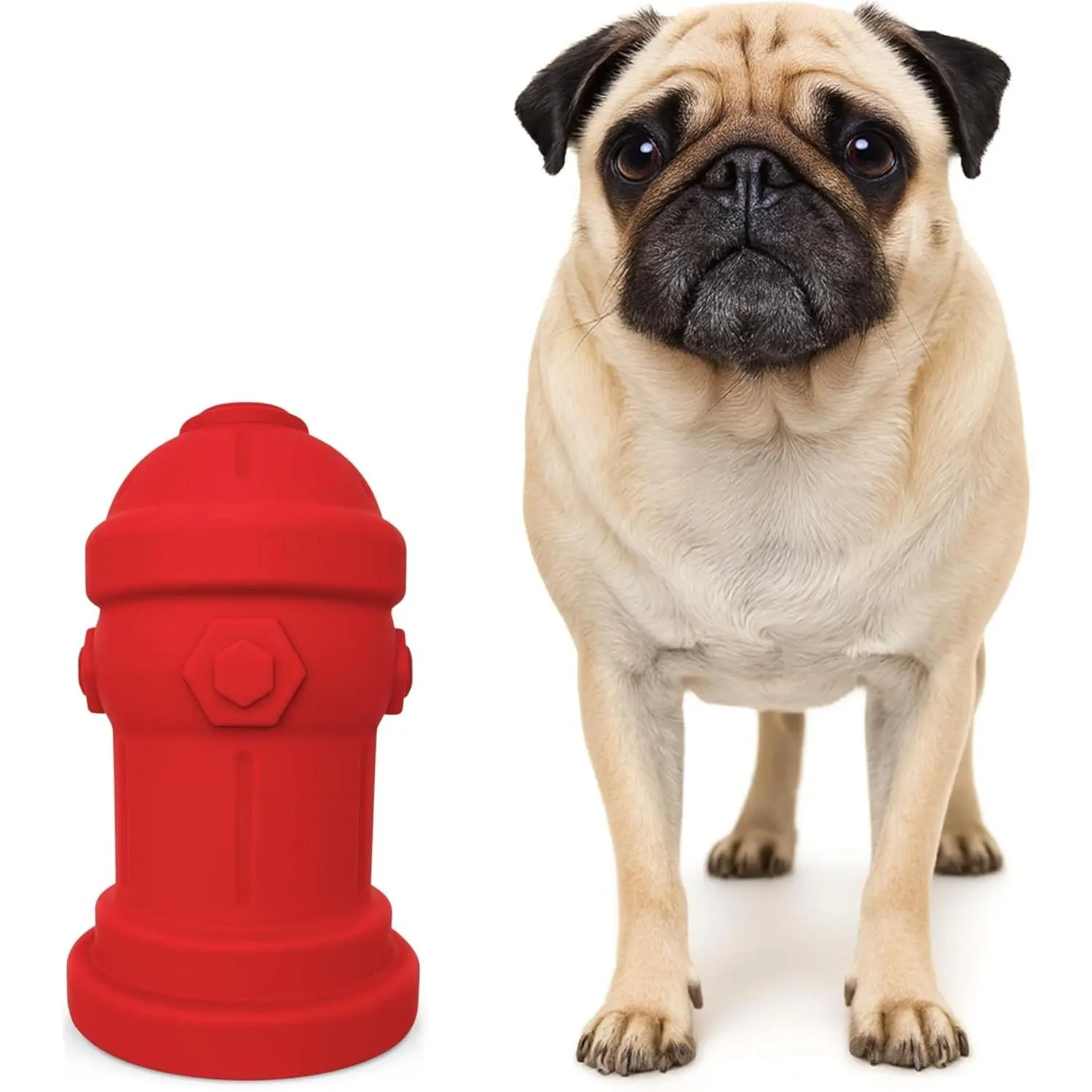 Red Silicone Fire Hydrant Potty Aid for Toy Breeds Under 10lbs - Soft Texture, Indoor/Outdoor Use, 4x7 in Single Unit Dog Puppy Training Tool