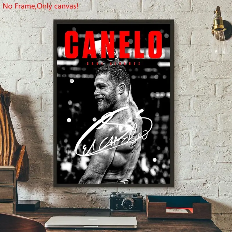 1 piece/set frameless canvas painting print poster, Classic realistic Boxing Sports star art,Canelo Saul Alvarez Boxing, a perfect gift for mixed martial arts loves, ideal gift for bedroom, living room, dorm hallway, kitchen,s mural, wall decor
