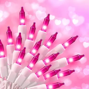Pink Mini Christmas String Lights-21ft 100 Count Incandescent Fairy Lights with White Cord-Plug in Decorative Lights for Christmas Tree, Valentine's Day, Wedding&Home Decor (Indoor Outdoor)fidget toys