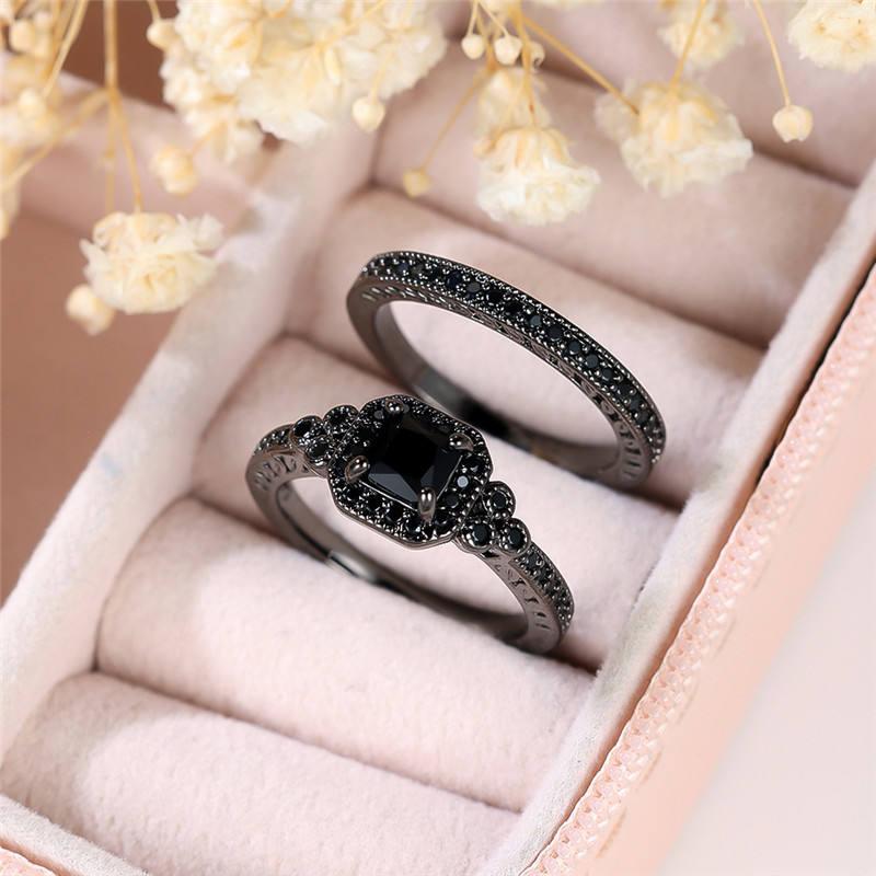 2-Piece Dazzling Stone Ring Set | Stackable Rings with High-End Feel – Simple, Stylish, Sparkly Everyday Jewelry for Women 💎✨