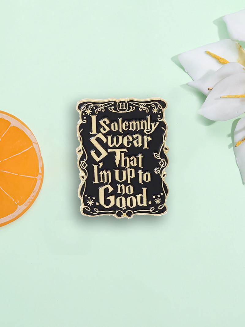 Letters Design Brooch, Fashion Magic Themed Brooch for Party, Daily Clothing Decor, Trendy All-match & Exquisite Brooch for Birthday Gift, Personalized Men Accessories, Fashion Accessory, Jewelry