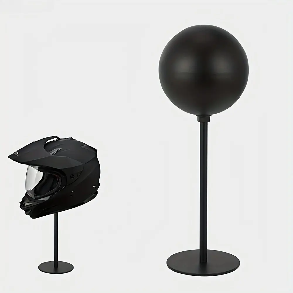 Motorcycle Helmet Holder, 180 Degree Rotation Metal Stand, Desktop Hanger Rack, Helmet Stand Display for Motorcycle, Rugby Helmets