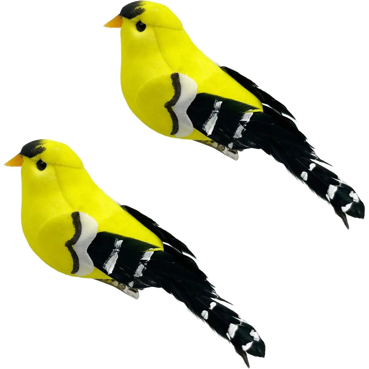 Artificial Birds Realistic Yellow Goldfinch 2 Pack Clip on Foam Feathered Bird Ornaments Figurines for Christmas Tree Decoration Wreaths Crafts Party Home Decorfidget toys