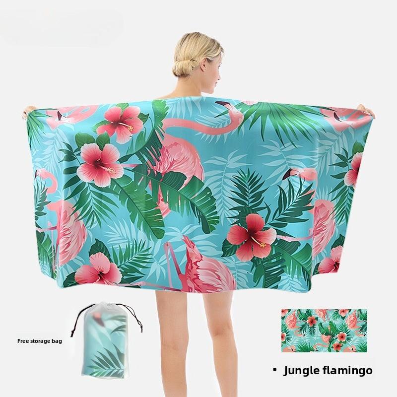 Beach towel Double-sided velvet absorbent swimming microfiber beach towel Printed quick-drying sports towel Universal golf