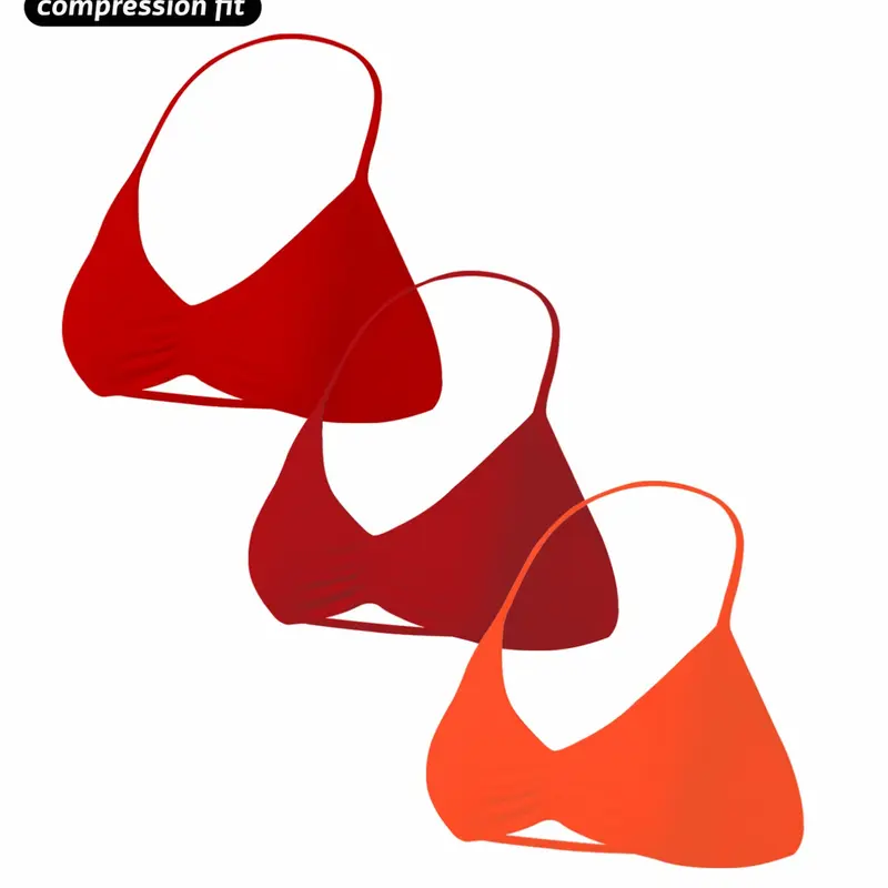 Women's 3-Pack Seamless Knitted Sports Bras, Halter Neck Sport Bra, Open Back Design, Wirefree Sports Bra, Ideal for Yoga and Gym Workouts