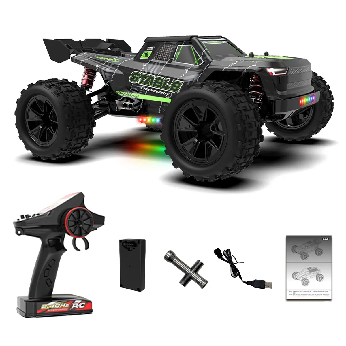 1:14 Scale 2.4GHz Remote Control Car, Four-Wheel Drive High-Speed Off-Road Racing, 35km/h, Alloy Differential, Independent Suspension, Gift for Boys/adults, Remote Controlled Car, RC Vehicle, RC Model Car