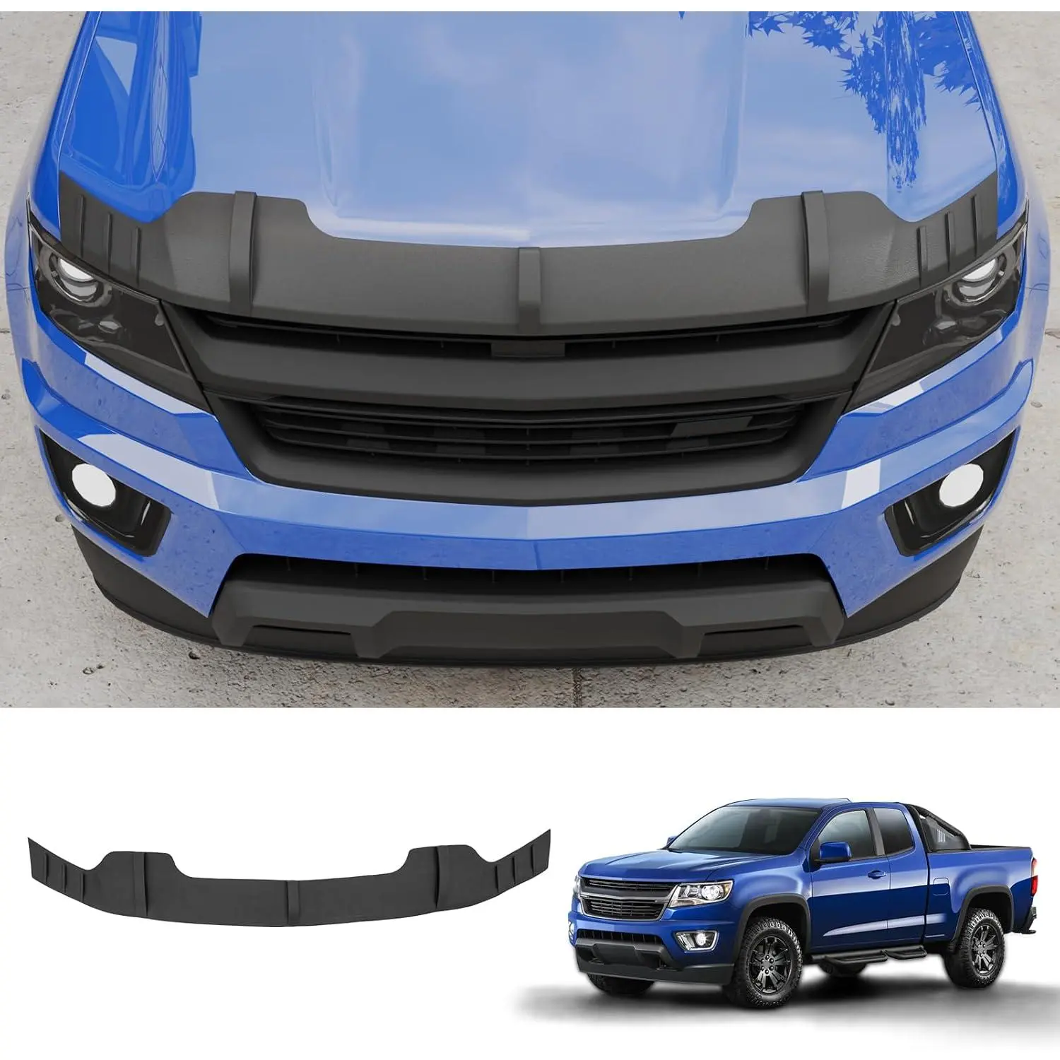 Hood Protector Compatible with 2015-2022 Chevrolet Colorado TPE Hood Shield Hood Deflector Hood Guard for 2021 Chevy Colorado Accessories