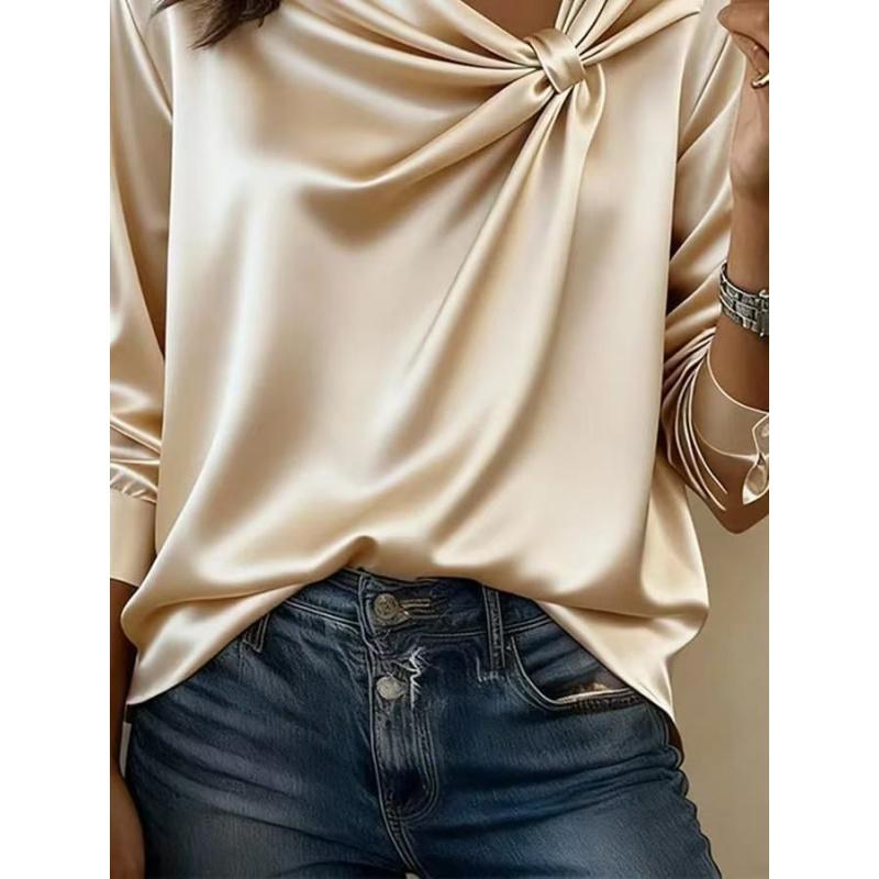TikTok Viral 2025 Satin Shirt |     Clean Girl Aesthetic, Quiet Luxury Button Down Blouse for Women #   CleanGirlAesthetic #   QuietLuxury. #   SatinShirt #   OfficeOutfit #   TikTokMadeMeBuyIt.