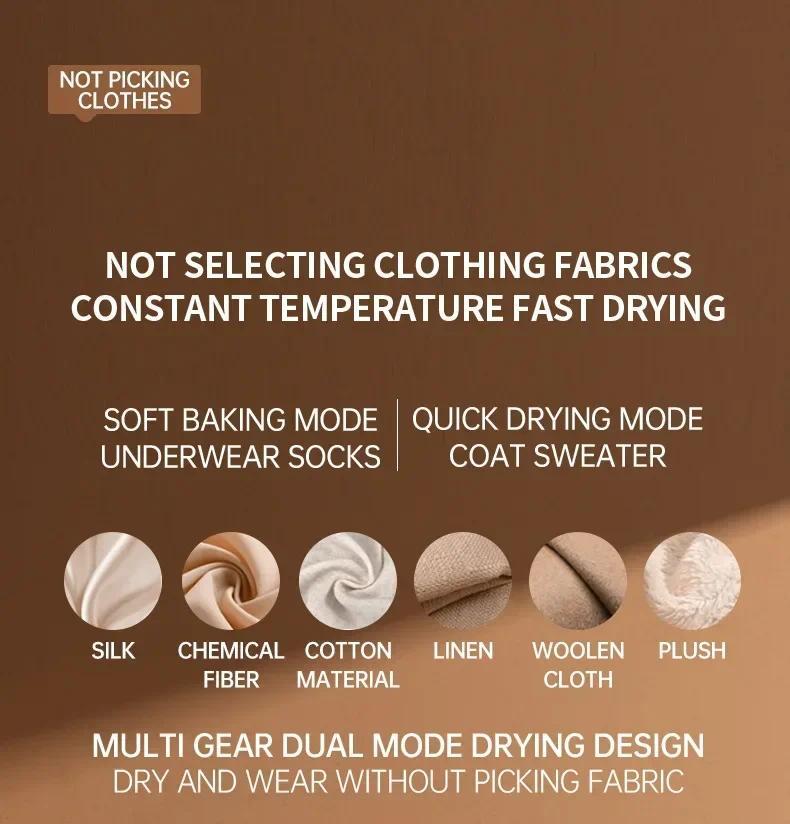 Mini Portable Folding Dryer with US Plug - Timing Function Energy Saving Three Colors - Space Saving for Business Travel Tourist Apartments Household Items Home Appliances