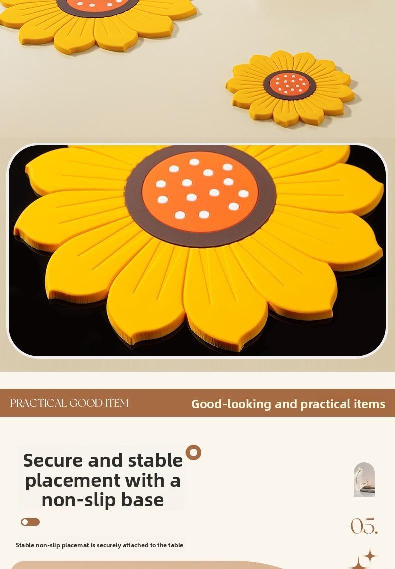 3PCS Anti-scalding, heat-insulating, easy-to-wash, non-slip, high-temperature resistant silicone table mat, pot and pan protector, kitchenware anti-scalding mat, stylish coaster