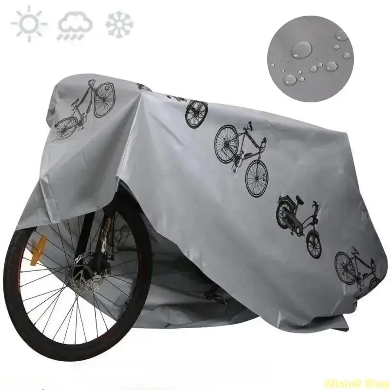 Waterproof Bicycle Vehicle Protector - Polyester MTB Cover, Sunproof Dust-Resistant Accessory for Bicycles, Motorcycles for  Home Care Dust NeedsAll-Weather Protector for Bicycles, Dust, Rain & UV Resistant for  Storage